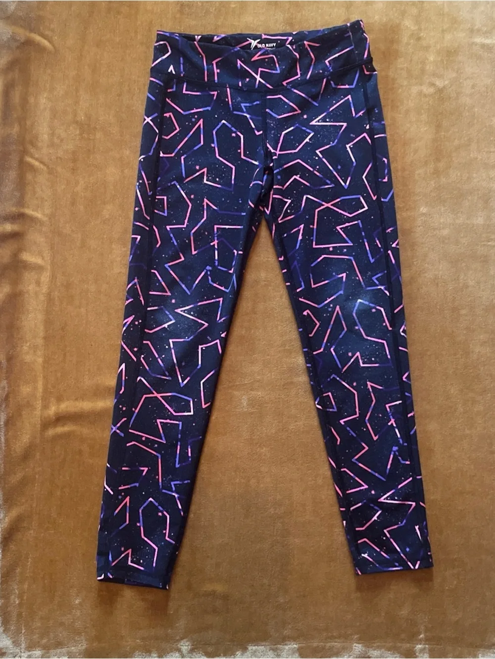 Old Navy Active Leggings Lot 5 Girls sz 8 Medium Black Camo White Back to School